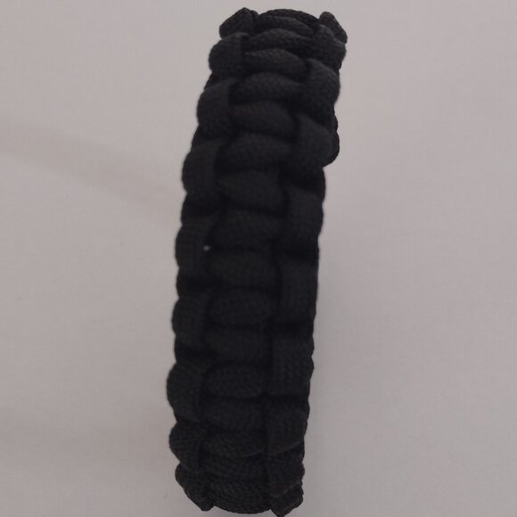 Handmade CobraStitch Paracord bracelet black buckles. Unisex - Picture 3 of 15